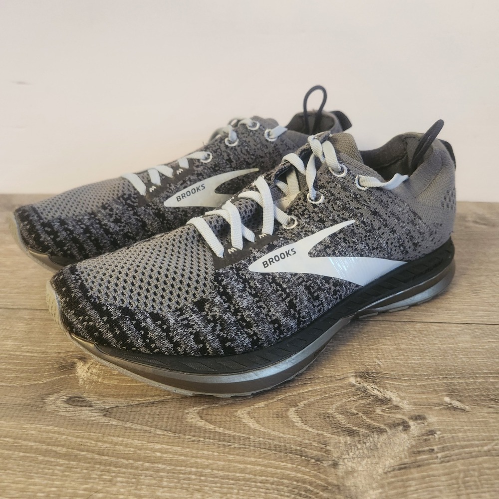 Brooks Bedlam 2 Womens Running Shoes Grey Black Knit 1202971B004 Size 9.5 B